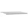 vidaXL Auvent manuel r&eacute;tractable anthracite et blanc 500x300 cm
