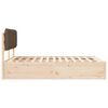 vidaXL Cadre de lit avec t&ecirc;te de lit rembourr&eacute;e Taupe 135 x 190 cm