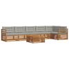 vidaXL Ensemble de canap&eacute;s d'ext&eacute;rieur 7 pc Gris Naturel et Clair