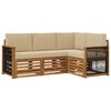 vidaXL Ensemble de canap&eacute;s d'ext&eacute;rieur 4 pc Polyester