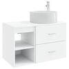 vidaXL Ensemble de mobilier de salle de bain 2 pc Blanc