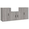 vidaXL Ensemble de meubles TV 3 pcs Sonoma gris Bois d'ing&eacute;nierie