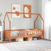 vidaXL Cadre de lit d'enfants forme de maison sans matelas pin