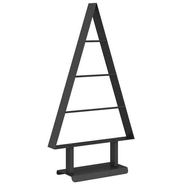 vidaXL Arbre de Noël en métal avec support Noir 60 cm Acier