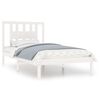 vidaXL Cadre de lit Blanc Bois de pin massif 100x200 cm