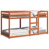 vidaXL Lit superpos&eacute; sans matelas cire marron 75x190 cm pin massif