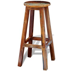 vidaXL Tabouret de bar Bois de r&eacute;cup&eacute;ration massif