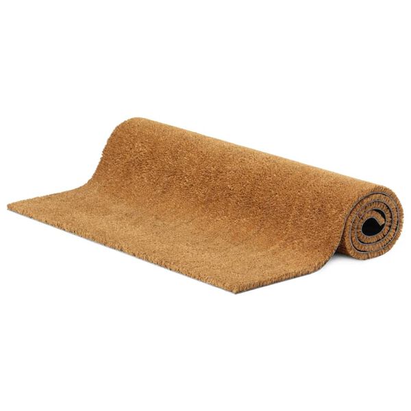 vidaXL Tapis de porte naturel 90x150 cm fibre de coco touffet&eacute;