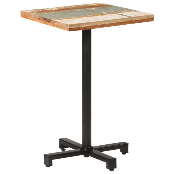 vidaXL Table de bistro Carrée 50x50x75 cm Bois de récupération massif