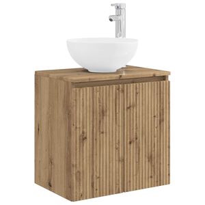 vidaXL Vanit&eacute; de lavabo mural Ch&ecirc;ne artisanal 49,5 x 41 x 64,5 cm
