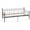 vidaXL Cadre de lit de repos sans matelas noir métal 90x200 cm