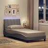 vidaXL Cadre de lit sans matelas Hanko gris clair 90x190 cm tissu