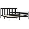 vidaXL Cadre de lit sans matelas noir 200x200 cm bois massif de pin