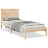vidaXL Cadre de lit extra long sans matelas 100x220 cm bois massif