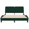 vidaXL Cadre de lit sans matelas vert fonc&eacute; 140x190 cm velours