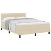 vidaXL Lit boxspring avec matelas Cr&egrave;me 140 x 200 cm tissu