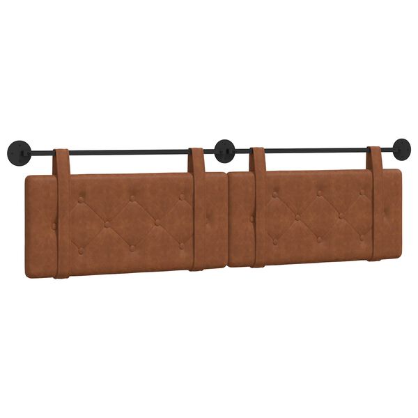 vidaXL T&ecirc;te de lit suspendue Marron 190 x 55 x 5 cm PU antique