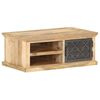 vidaXL Table basse avec porte 90x50x35 cm Bois de manguier solide