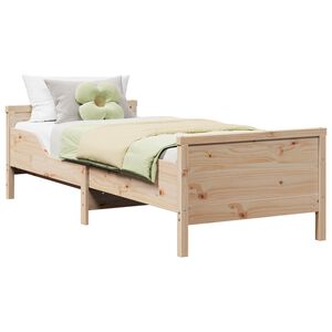 vidaXL Cadre de lit Marron 80 x 200 cm Bois d'ing&eacute;nierie