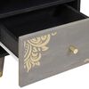 vidaXL Cabinet de chevet Gris 40 x 33 x 46 cm Bois de mangue massif