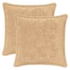 vidaXL Housse de coussin 2 pc HOUTEN Cr&egrave;me 45 x 45 cm