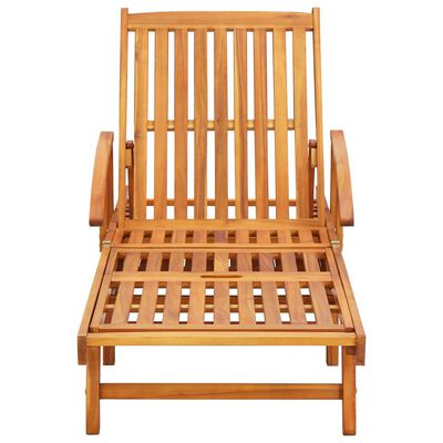 vidaXL Chaises longues lot de 2 Bois d'acacia solide