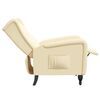 vidaXL Fauteuil inclinable Cr&egrave;me Velours
