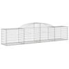 vidaXL Paniers à gabions arqués 10 pcs 300x50x60/80 cm fer galvanisé