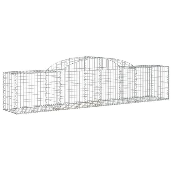 vidaXL Paniers à gabions arqués 10 pcs 300x50x60/80 cm fer galvanisé