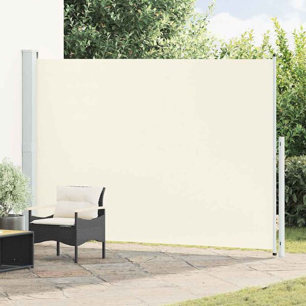 vidaXL Auvent lat&eacute;ral r&eacute;tractable de patio 200x300 cm Cr&egrave;me