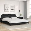 vidaXL Cadre de lit Viana sans matelas noir 180x200 cm similicuir