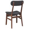 vidaXL Chaises à manger coussins 2 pcs marron bois massif caoutchouc
