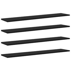 vidaXL &Eacute;tag&egrave;re &agrave; livres 3 niveaux 4 pc 100 x 20 x 1,5 cm Noir