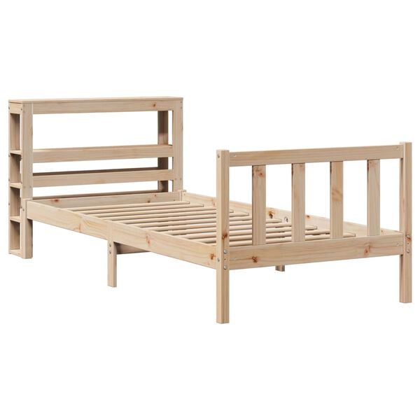 vidaXL Cadre de lit sans matelas 75x190 cm bois de pin massif