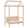 vidaXL Ensemble de lit et de banc avec toit sans matelas 90x190 cm