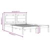 vidaXL Cadre de lit sans matelas blanc 140x190 cm bois massif