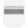 vidaXL Armoire de chevet avec lumières LED blanc 40x39x48,5 cm