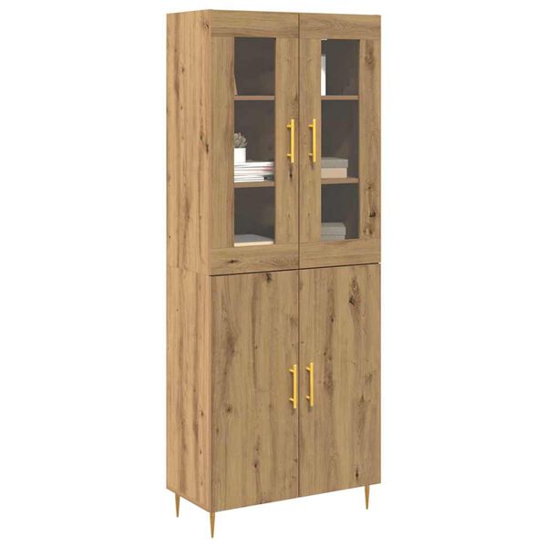 vidaXL Haut Armoire 2 pcs Ch&ecirc;ne artisanal 69,5 x 34 x 180 cm