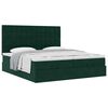 VidaXL Cadre de lit ottoman avec matelas vert fonc&eacute; 180x200cm velours