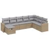 vidaXL Salon de jardin avec coussins 8pcs m&eacute;lange beige r&eacute;sine tress&eacute;e