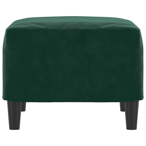 vidaXL Repose-pied Vert fonc&eacute; 60x50x41 cm Velours