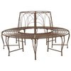 vidaXL Banc d'Arbre 8-Nombre de places &Oslash; 160 x 89 cm Acier