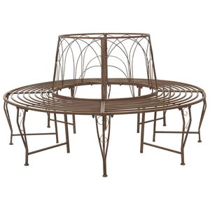 vidaXL Banc d'Arbre 8-Nombre de places &Oslash; 160 x 89 cm Acier