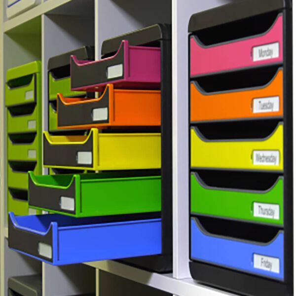 Exacompta Set de tiroirs de bureau Plus Big-Box Harlequin et 5 tiroirs