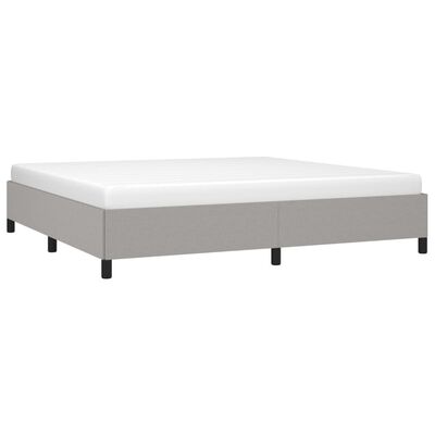 vidaXL Cadre de lit sans matelas gris clair 200x200 cm tissu