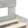 vidaXL Cadre de lit Gris B&eacute;ton 150 x 200 cm Bois d'ing&eacute;nierie
