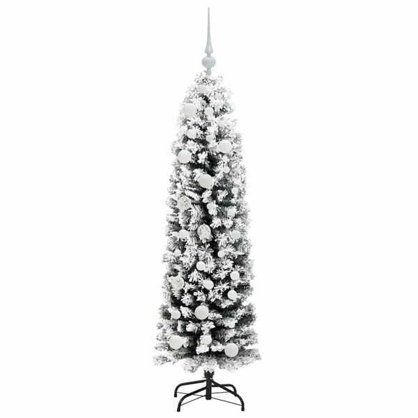 vidaXL Sapin de Noël artificiel Vert 150 cm PVC et acier et plastique