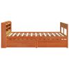 vidaXL Cadre de lit sans matelas cire marron 135x190cm bois pin massif