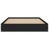 vidaXL Cadre de lit sans matelas noir 100x200 cm bois d'ing&eacute;nierie