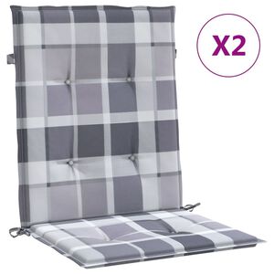 vidaXL Coussins de chaise de jardin &agrave; dossier bas lot de 2